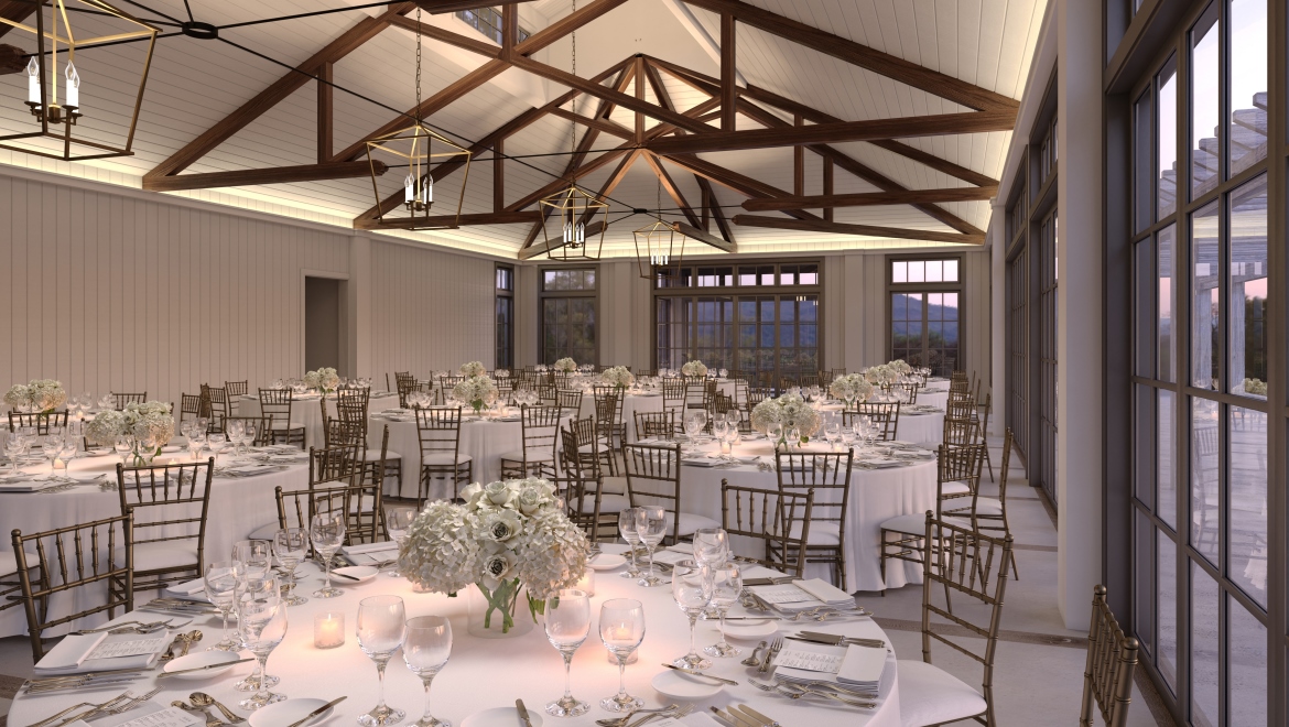 New Event Pavilion Interior Rendering - The Omni Homestead Resort